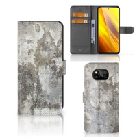 Xiaomi Poco X3 | Poco X3 Pro Bookcase Beton Print - thumbnail