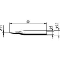 Ersa 0172BD Soldeerpunt Potloodvorm Grootte soldeerpunt 1.10 mm Inhoud: 1 stuk(s) - thumbnail