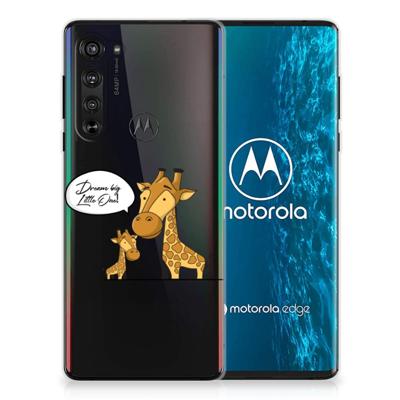 Motorola Edge Telefoonhoesje met Naam Giraffe