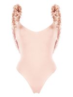 La Reveche maillot de bain à fleurs appliquées - Rose - thumbnail