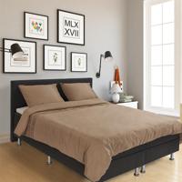 hotel home Devon - Taupe 2-persoons (200 x 200/220 cm + 2 kussenslopen) Dekbedovertrek