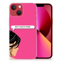 Apple iPhone 13 Silicone-hoesje Woman Don't Touch My Phone - thumbnail