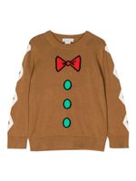 Stella McCartney Kids pull en maille intarsia - Marron