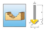 Makita Accessoires Sierprofielfrees HM 12,7mm S8 - D-11069