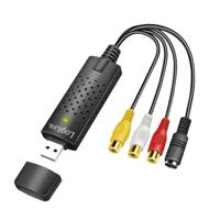 LogiLink VG0030A - USB 2.0-audio/video-grafber, 3 x RCA + miniDIN5 (S-Video) voor Windows 7/8/10/11, Mac OS 10.7 of hoger, Android 5.0 of hoger