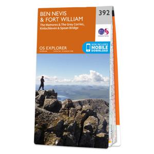 Wandelkaart - Topografische kaart 392 OS Explorer Map Ben Nevis & Fort