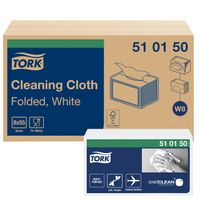 Reinigingsdoek Tork Cleaning W8 zacht flexibel nonwoven 55 vel wit 510150