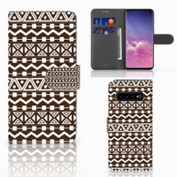 Samsung Galaxy S10 Telefoon Hoesje Aztec Brown