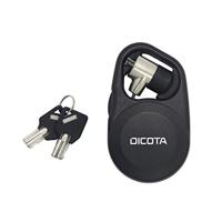 Dicota D31235 kabelslot zwart 1,3 m – kabelslot (Black, Key, Laptop, monitor, staal, 1,3 m, 4,4 mm)