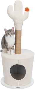 TRIXIE KATTENMAND TON MET KRABPAAL CACTUS CREME 36X36X84 CM