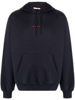 Marni hoodie en coton à logo imprimé - Bleu