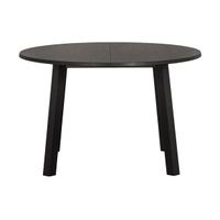 WOOOD Lange Jan uitschuifbare eettafel rond Eiken Blacknight