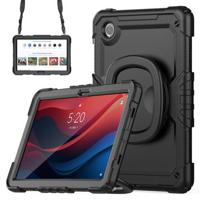 Lenovo Tab M11 Heavy Duty 360 Cover met Polsbandje - Zwart - thumbnail