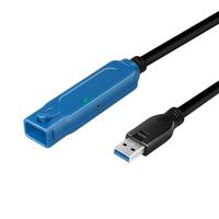 LogiLink USB 3.2 (Gen1) verlengkabel, USB-A (stekker) naar USB-A (bus) met versterker, lengte: 20 m