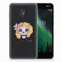 Silicone Back Case Nokia 2 Boho Skull - thumbnail