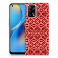 OPPO A74 4G TPU bumper Batik Rood - thumbnail