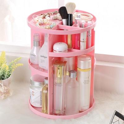 360 graden draaien functionele cosmetica Container make-up organisator Eco-vriendelijke opbergdoos formaat: 23 x 31cm(Pink)