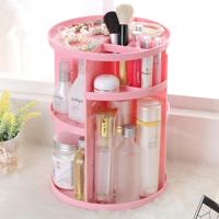 360 graden draaien functionele cosmetica Container make-up organisator Eco-vriendelijke opbergdoos formaat: 23 x 31cm(Pink)