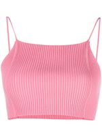 AERON haut crop Zero en maille nervurée - Rose