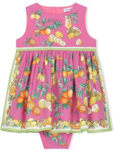 Dolce & Gabbana Kids robe à imprimé oranges et citrons - Rose