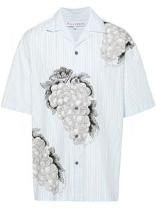 JW Anderson chemise en coton à imprimé raisin - Bleu