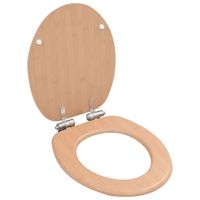 Toiletbril met soft-close deksel bamboe MDF