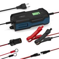 ANSMANN Intelligente 10-staps lader 6V 12V / 10A met LCD-display voor loodzuur-, loodgel- en loodvliesaccu's en 12V LiFePo4-accu's voor auto's, motoren en bestelwagens