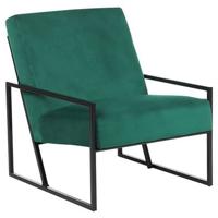 Beliani - DELARY - Fauteuil - Groen - Fluweel