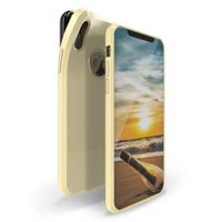 Apple iPhone X | Xs TPU Hoesje Geborsteld Goud - thumbnail