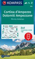 Wandelkaart 654 Cortina d'Ampezzo - Dolomiti Ampezzane | Kompass - thumbnail