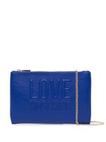 Love Moschino sac à main à logo embossé - Bleu - thumbnail