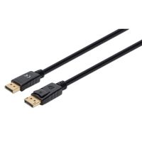 Manhattan 355568 DisplayPort-kabel DisplayPort Aansluitkabel DisplayPort-stekker, DisplayPort-stekker 1.00 m Zwart Afgeschermd (drievoudig), PVC-mantel, - thumbnail