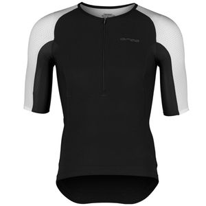 Orca Athlex Sleeved tri top korte mouw zwart/wit heren M