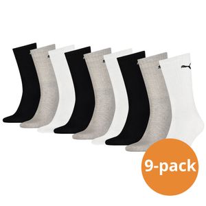 Puma Sportsokken Zwart Grijs Wit 9-pack-39/42