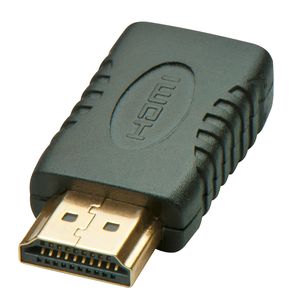 LINDY 41208 HDMI Adapter [1x HDMI-stekker - 1x HDMI-bus, mini] Zwart