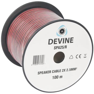 Devine SPA25/R speakerkabel 100 meter (rol)