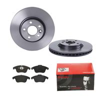 Remmenset, remschijf BREMBO, Remschijftype: Binnen geventileerd, Inbouwplaats: Vooras, u.a. für Land Rover, Ford, Volvo - thumbnail