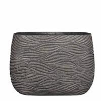 MICA Decorations Hendrick Ovale pot bruin-l42xw20xh30cm bloem- en plantenpot, Multi kleuren, uniek
