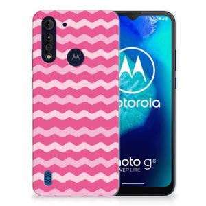 Motorola Moto G8 Power Lite TPU bumper Waves Pink