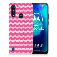 Motorola Moto G8 Power Lite TPU bumper Waves Pink - thumbnail