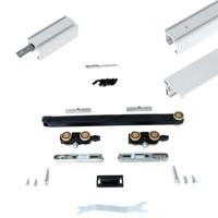 Xperta set 6m rail - Wit - vloerplint - Dubbele deur - Dubbel soft - inbouw manual fix - thumbnail