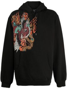 Maharishi hoodie Fire Phoenix à broderie - Noir