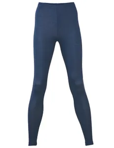 Dames Legging Zijde Wol Engel Natur, Kleur Navy blauw, Maat 34/36 - Small