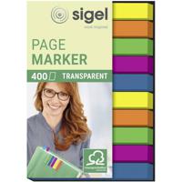 Sigel HN617 boekenlegger Flexibele bladwijzer Blauw, Groen, Oranje, Roze, Geel 400 stuk(s) - thumbnail