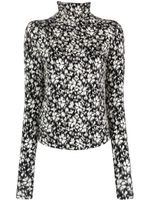 MARANT ÉTOILE haut Lou à fleurs - Noir