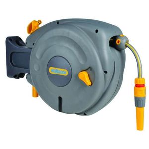 Hozelock mini auto reel wandslangbox 10 meter grijs