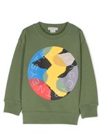 Stella McCartney Kids sweat imprimé à col rond - Vert