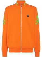 Philipp Plein sweat zippé à détail brodé - Orange