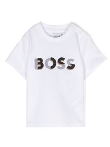 BOSS Kidswear t-shirt en coton à logo imprimé - Blanc