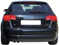 InoxCar uitlaat passend voor Audi A3 8P 1.8TFSi (160pk) 5/2005- 2x80mm IXOVAU1380 - thumbnail